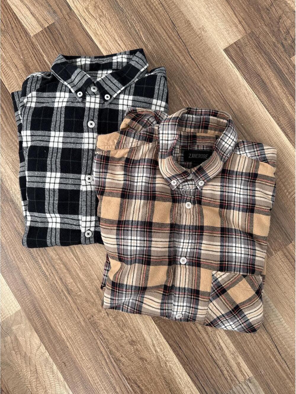 Zanerobe Plaid Button Up Shirt Bundle 2 Pack Size M